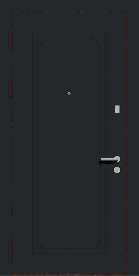 Металлическая входная дверь с отделкой эмаль черная